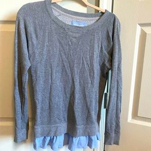 DKNY gray and blue sweater